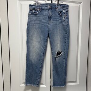 GAP Distressed Girlfriend Jeans